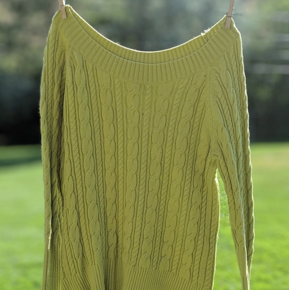 JCP Green Knit Boat Neck Sweater